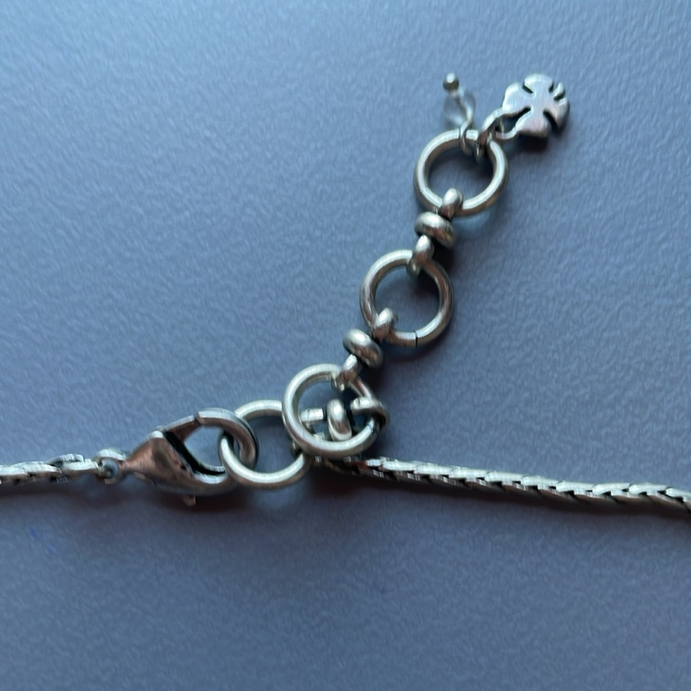 Lucky 2 tone reversible Egyptian blue necklace - Picture 2 of 4